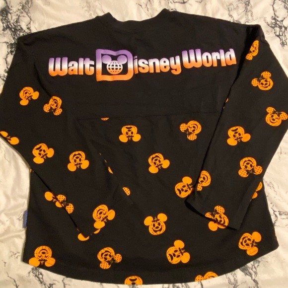 NWT Disney Parks Walt Disney World Halloween Pumpkin Glow in Dark Shirt Size XL - Picture 5 of 5
